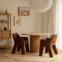 Harvey Fabric Dining Chair - Walnut Textured Weave