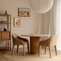 Harper Fabric Dining Chair - Camel Textured Weave