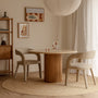 Kobe Fabric Dining Chair - Sand Boucle