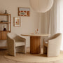 Quinn Fabric Dining Chair - Cream Textured Weave