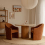 Quinn Fabric Dining Chair - Clay Weave