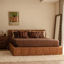 Allocco King Bed - Terracotta Mixed Boucle