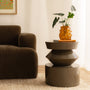 Hugo Pedestal Side Table - Olive