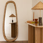 Camille Pebble Wall Mirror - Burlwood