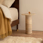 Sofia Side Table (Natural Stone Finish) - Toscano Travertine Finish