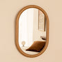 Sorrento Oval Wall Mirror - Oak / 50 x 75cm
