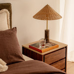 Travertine / Walnut