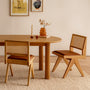 Cuba Leather Dining Chair - Tan / Ash