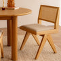 Cuba Fabric Dining Chair - Sand Boucle / Ash