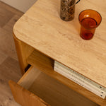 Travertine / Oak