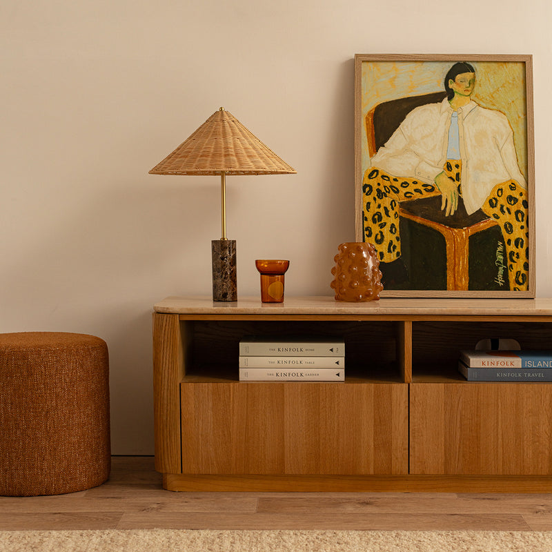 Travertine / Oak