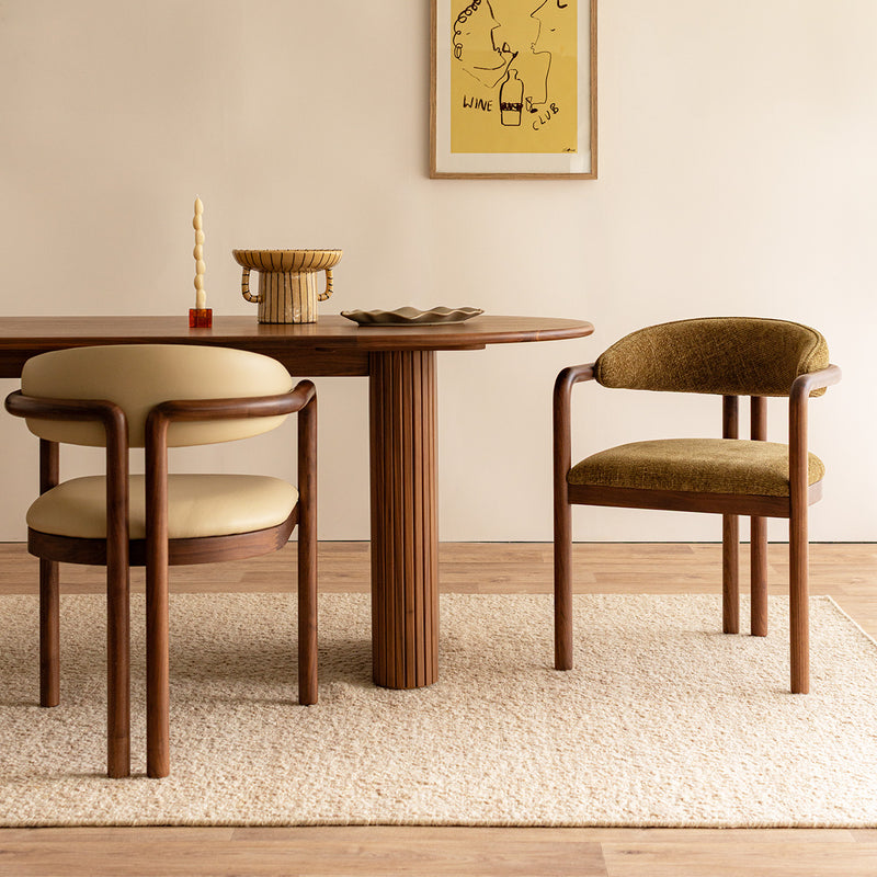 Olive Textured Weave / Walnut