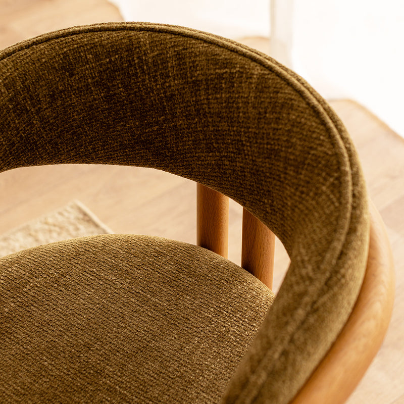 Olive Textured Weave / Oak