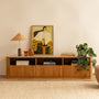 Florentina Natural Stone TV Unit - Travertine / Oak