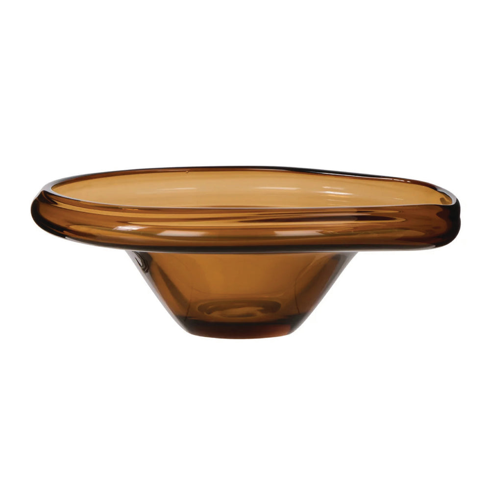 Wavy Glass Bowl (Brown)