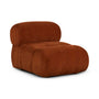 Bowie Textured Velvet Armless Modular Piece - Terracotta