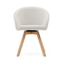 Marvin Chenille Swivel Chair - Beige / Natural