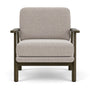 Archie Dark Walnut Armchair - Agnes Brown Textured Weave / Dark Walnut