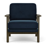 Lux Navy Velvet / Dark Walnut