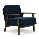 Lux Navy Velvet / Dark Walnut