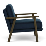 Lux Navy Velvet / Dark Walnut