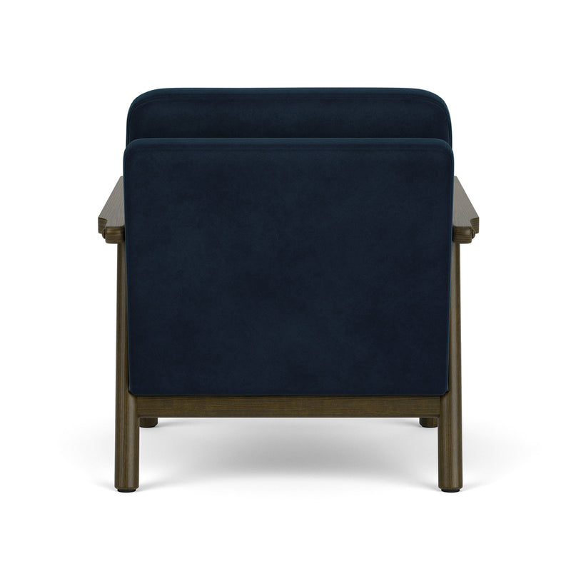 Lux Navy Velvet / Dark Walnut
