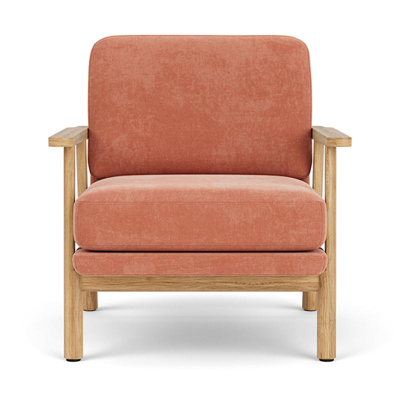 Danny Dust Blue Textured Weave / Oak