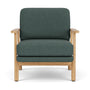 Archie Oak Armchair - Form Blue Grey Fabric / Oak