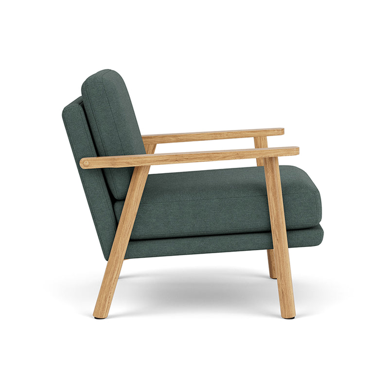Form Blue Grey Fabric / Oak