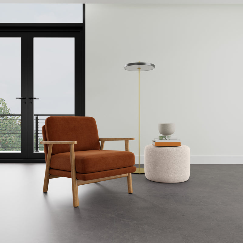 Moss Rust Fabric / Oak