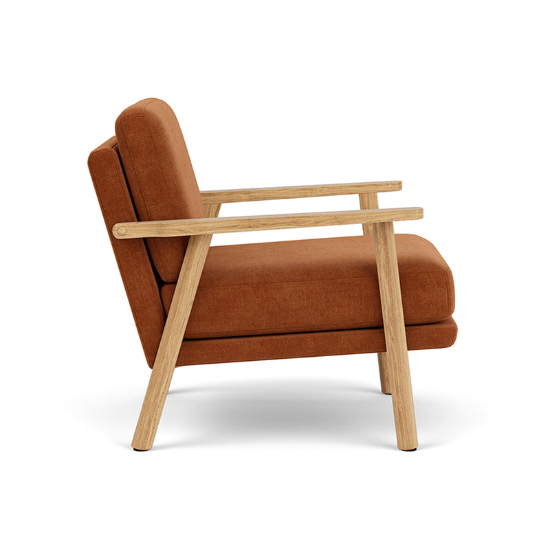 Moss Rust Fabric / Oak