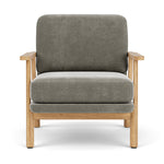 Planet Grey Green Fabric / Oak
