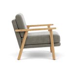 Planet Grey Green Fabric / Oak