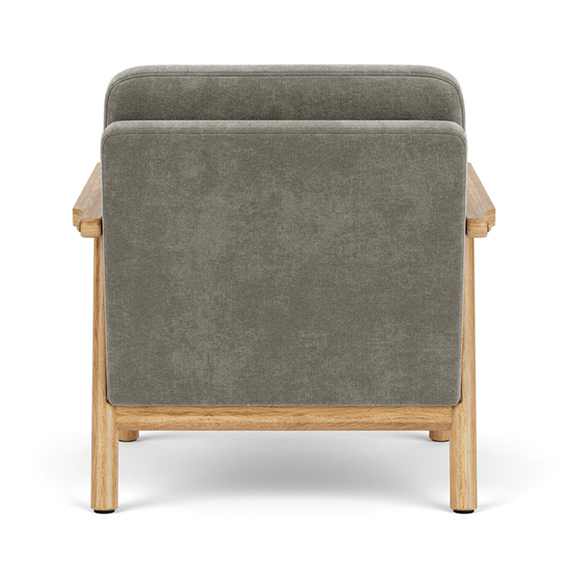 Planet Grey Green Fabric / Oak