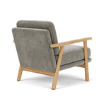 Planet Grey Green Fabric / Oak