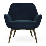 Lux Navy Velvet / Dark Walnut