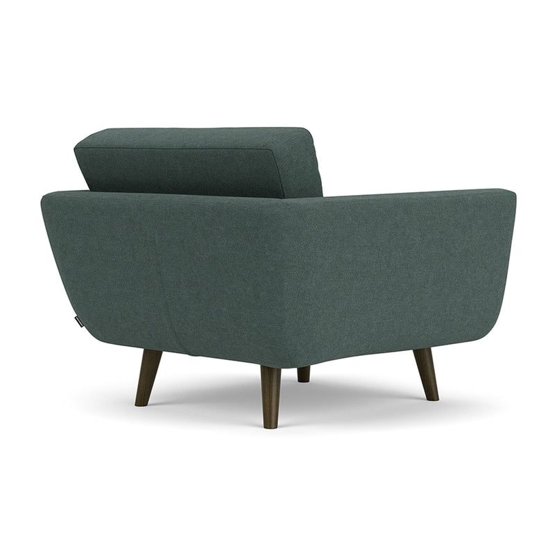 Form Blue Grey Fabric / Dark Walnut