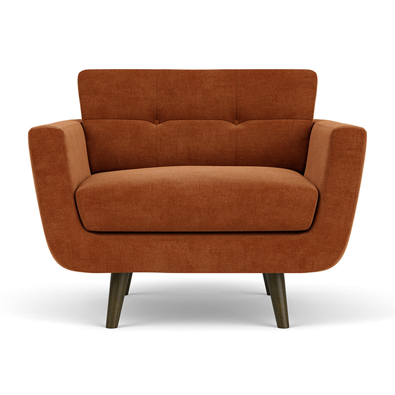 Moss Rust Fabric / Dark Walnut