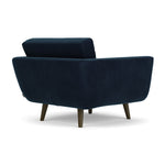 Lux Navy Velvet / Dark Walnut
