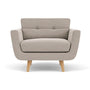 Vera Armchair - Agnes Brown Textured Weave / Oak