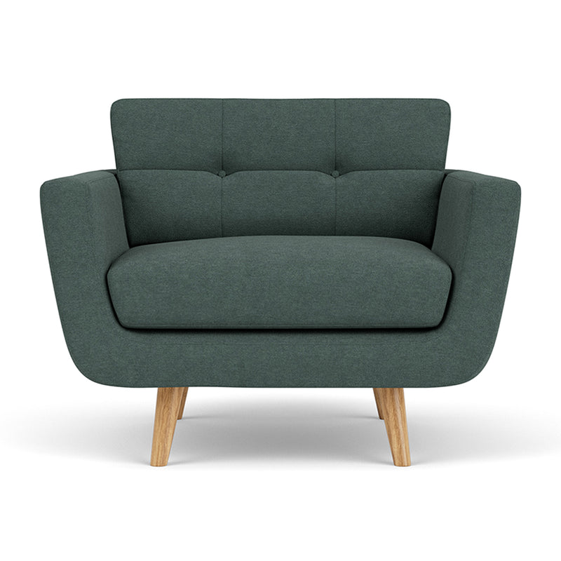 Form Blue Grey Fabric / Oak