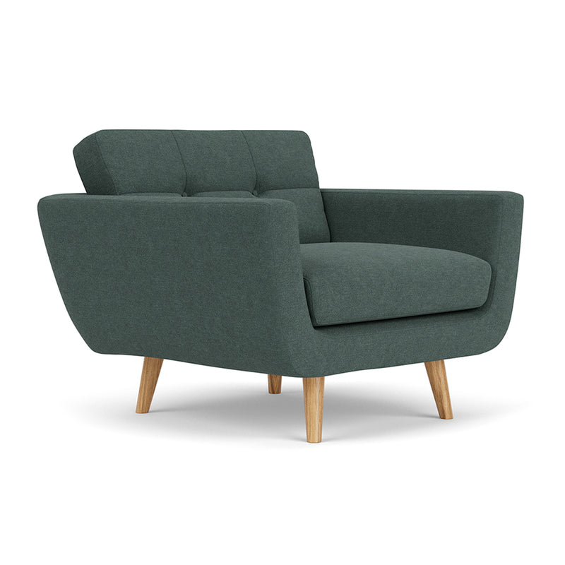 Form Blue Grey Fabric / Oak