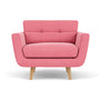 Vera Armchair - Firenze Bubblegum Fabric / Oak