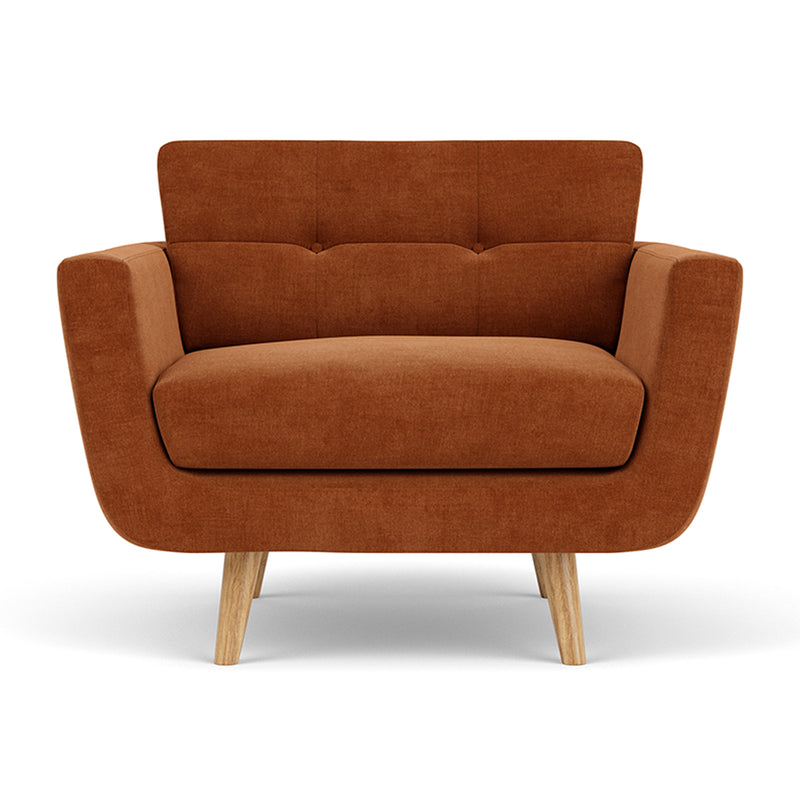 Moss Rust Fabric / Oak