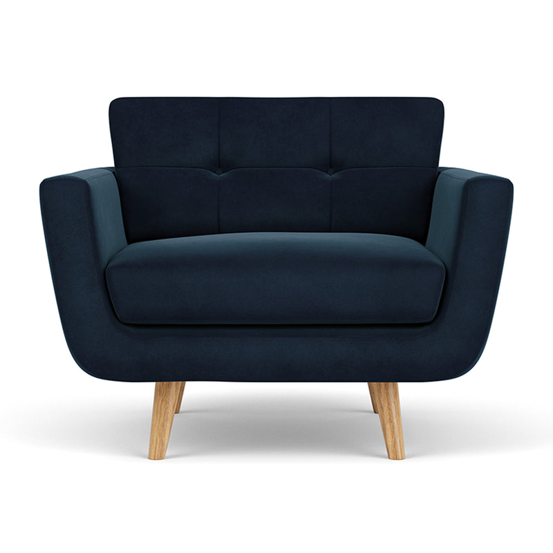 Lux Navy Velvet / Oak