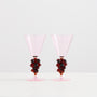 Bordeaux Wine Glasses (Set of 2) - Pink / Amber