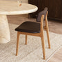 Alaska Leather Dining Chair - Chocolate Brown / Oak
