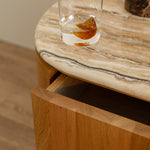 Persian Jade Travertine / Oak