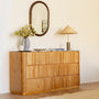Florentina Natural Stone Chest Of 6 Drawers - Arabescato Carrara Marble / Oak
