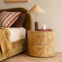 Sienna Oval Bedside Table - Burlwood